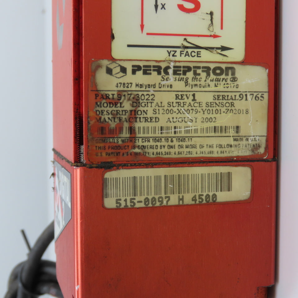Perceptron 917-3022 S1200-X0079-Y0101-Z02018 Digital 2 TriCam Surface Sensor