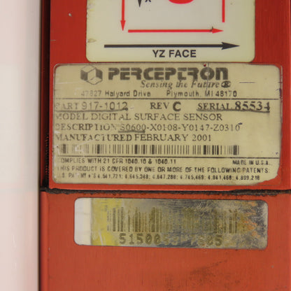 Perceptron 917-1012 Digital TriCam Surface Sensor Rev C