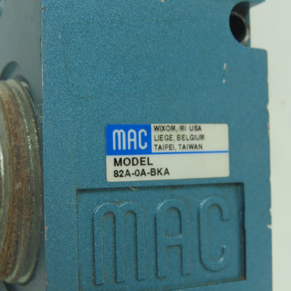 MAC 82A-0A-BKA Pneumatic Solenoid Valve Manifold Base Block
