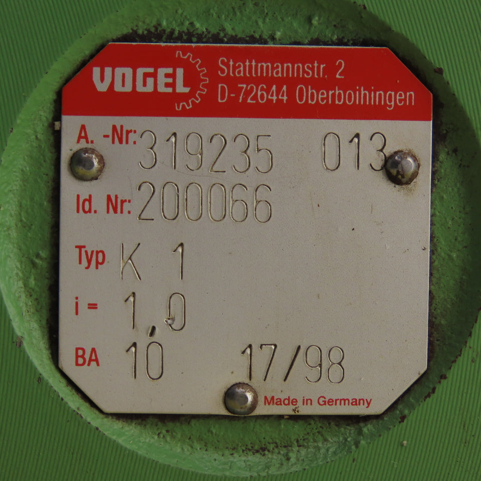 Vogel 319235 013 200066 1:1 Ratio Right Angle Gear Reducer Typ K1