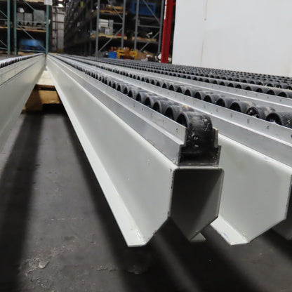Wide Belt Sander Nylon Wheel Roller Guide Rail 1" Wheels 12' Long Lot Of 9