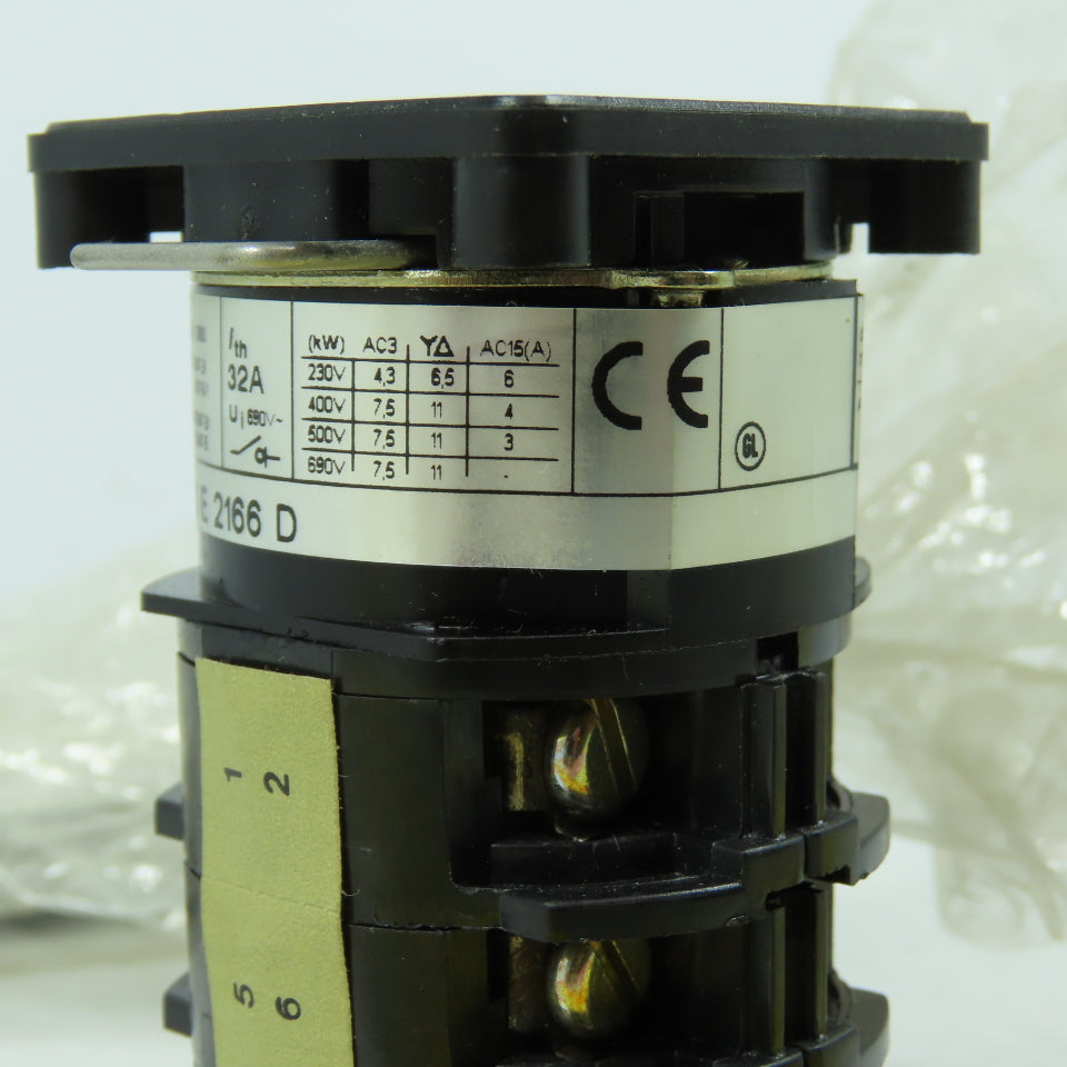 Square D K3 E 2166 D 13521 Cam Switch Contact Block 01A3 110V 20A