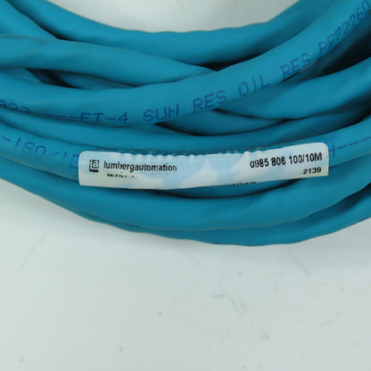 Lumberg 900004049 0985 806 100/10M M12 Ethernet Cordset 10M Long Lot Of 2