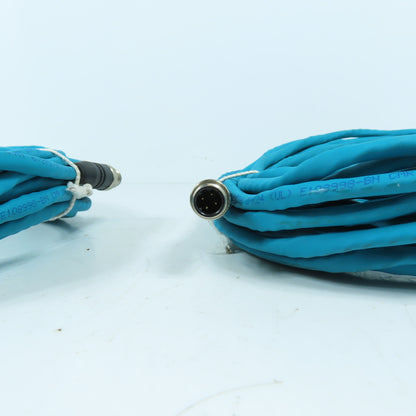 Lumberg 900004049 0985 806 100/10M M12 Ethernet Cordset 10M Long Lot Of 2