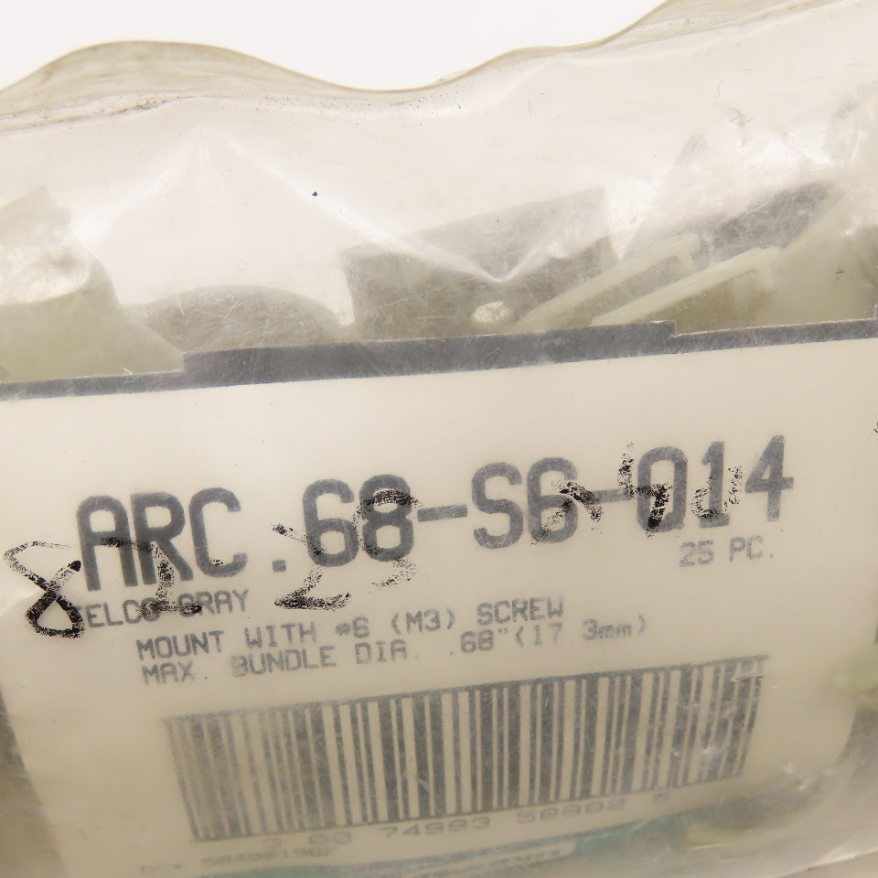 Panduit ARC 68-S6-Q14 Cable Management Clamp .68" Bundle Size Lot Of 25