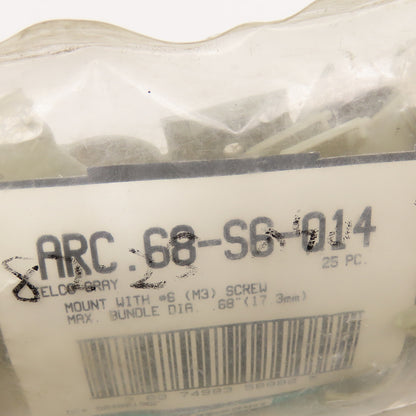 Panduit ARC 68-S6-Q14 Cable Management Clamp .68" Bundle Size Lot Of 25