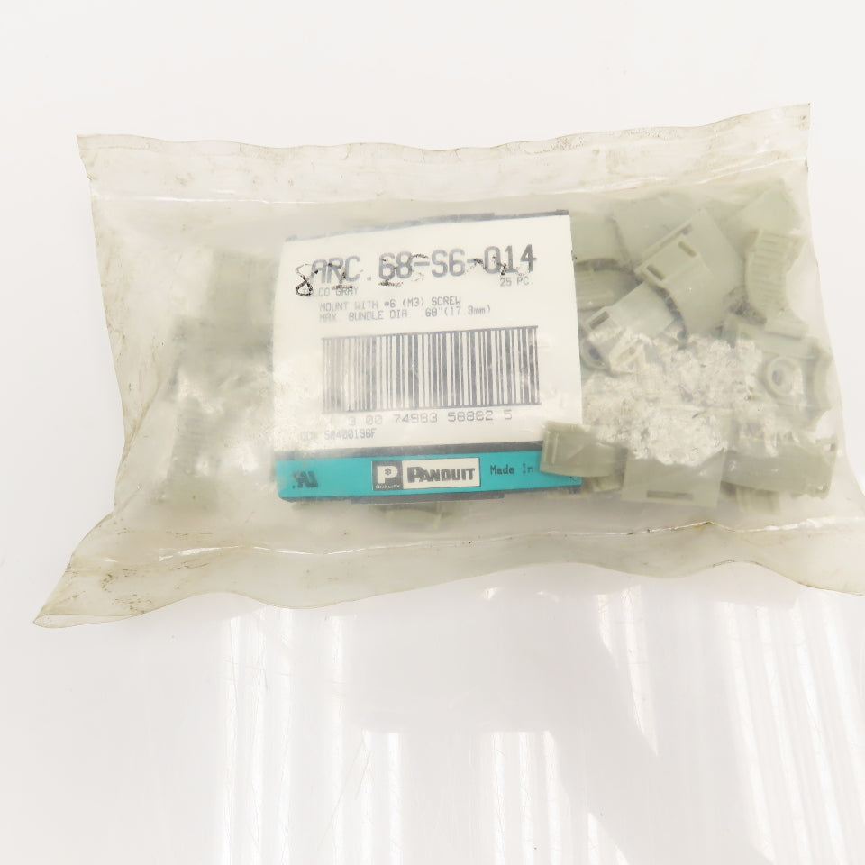 Panduit ARC 68-S6-Q14 Cable Management Clamp .68" Bundle Size Lot Of 25