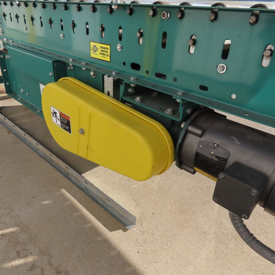 Hytrol 42" W x 30' Long Friction Belt Drive Roller Conveyor 208-460V 3Ph 32FPM