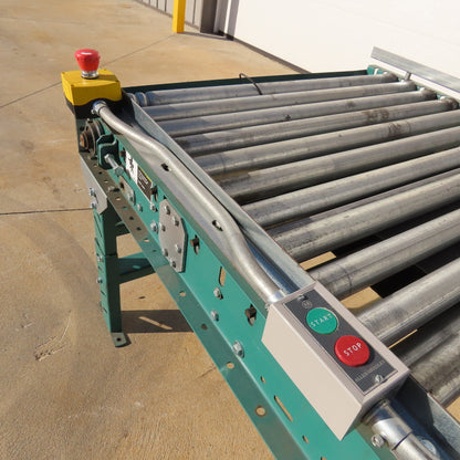 Hytrol 42" W x 30' Long Friction Belt Drive Roller Conveyor 208-460V 3Ph 32FPM