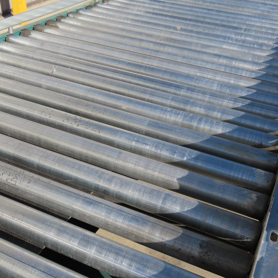 Hytrol 42" W x 30' Long Friction Belt Drive Roller Conveyor 208-460V 3Ph 32FPM
