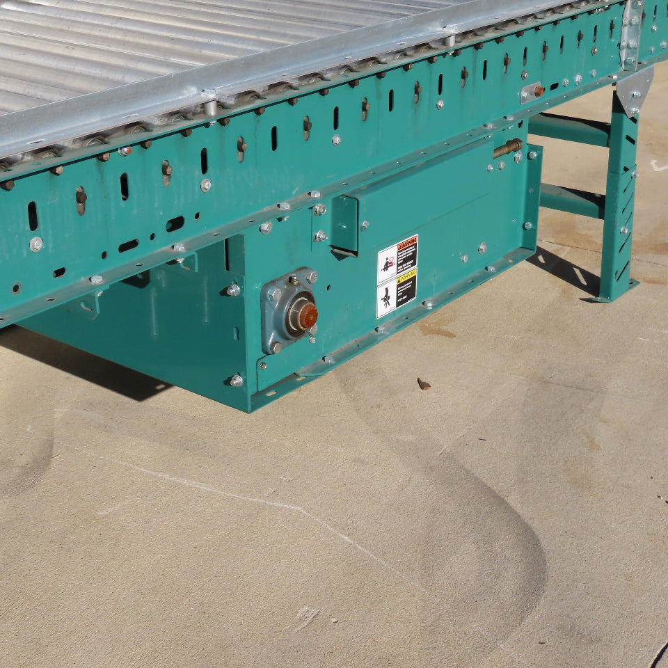 Hytrol 42" W x 30' Long Friction Belt Drive Roller Conveyor 208-460V 3Ph 32FPM