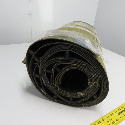 24" W x 30' L Smooth Top Interwoven Conveyor Belt W/ 1" Cleats