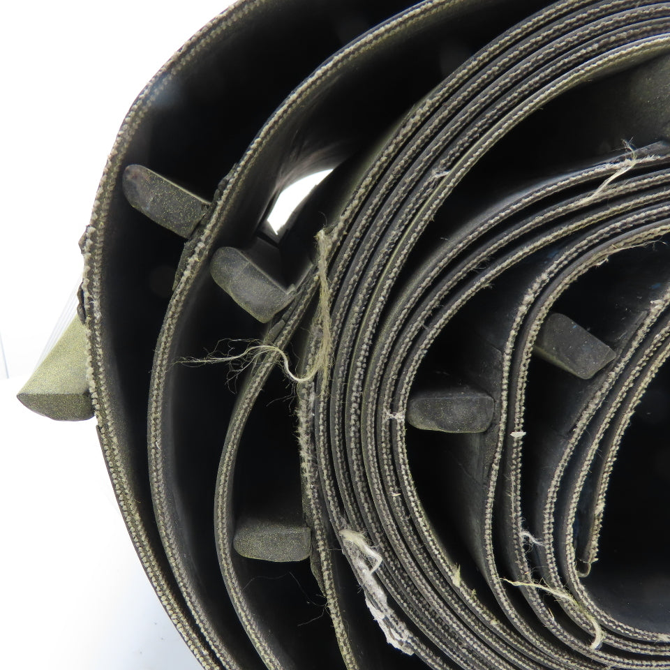 24" W x 30' L Smooth Top Interwoven Conveyor Belt W/ 1" Cleats