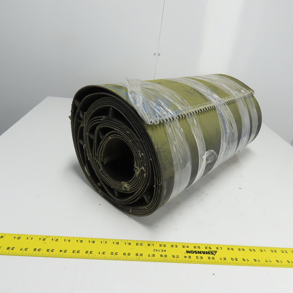 24" W x 30' L Smooth Top Interwoven Conveyor Belt W/ 1" Cleats