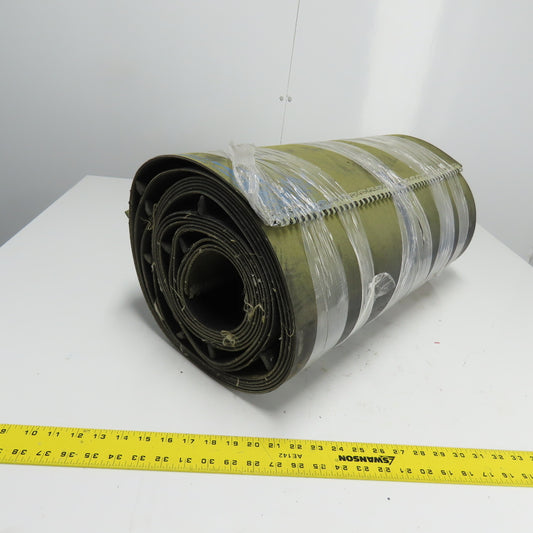 24" W x 30' L Smooth Top Interwoven Conveyor Belt W/ 1" Cleats