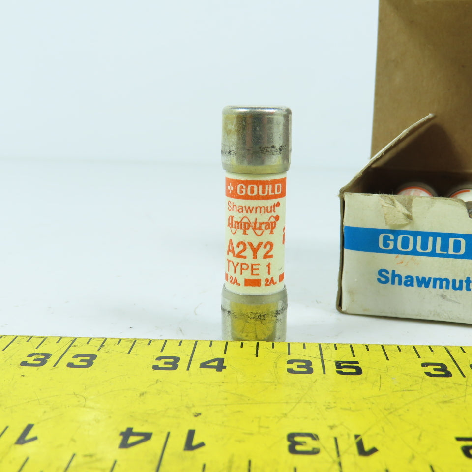 Gould Shawmut A2Y2 Amp-Trap Type 1 2 Amp Fuses 250VAC Box Of 10