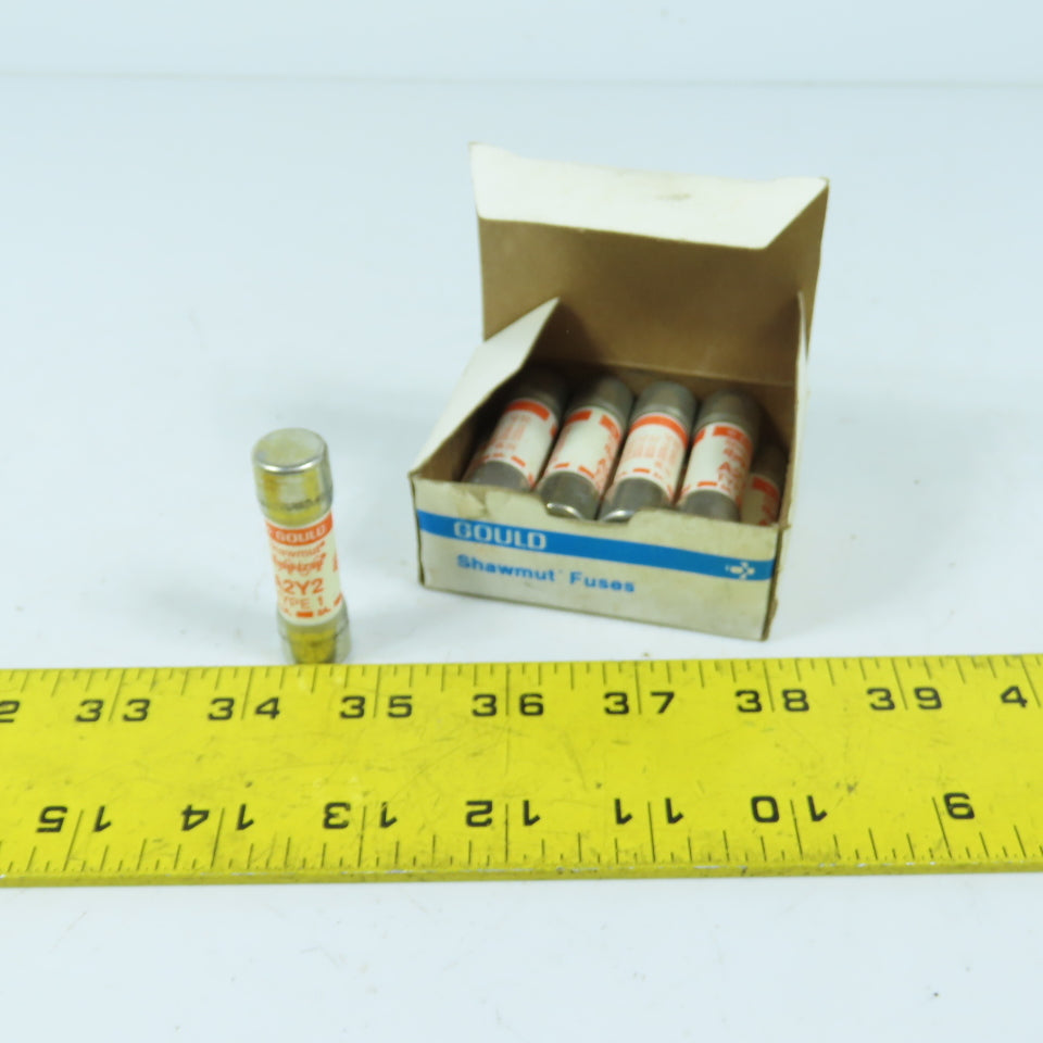 Gould Shawmut A2Y2 Amp-Trap Type 1 2 Amp Fuses 250VAC Box Of 10