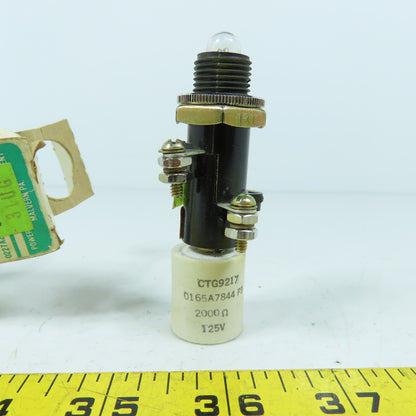 General Electric ET-16 0116B6708G3 125V Indicating Lamp 2000 OHMS White Cap New