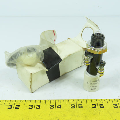 General Electric ET-16 0116B6708G3 125V Indicating Lamp 2000 OHMS White Cap New
