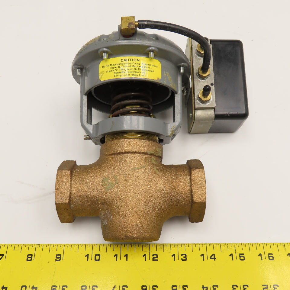Johnson Controls V-3754-1027 1" Bronze Cage Trim Valve V-3000-1 Actuator