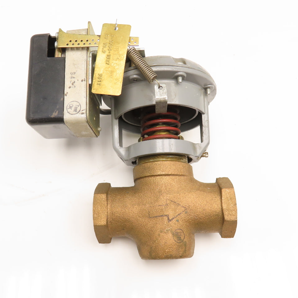 Johnson Controls V-3754-1027 1" Bronze Cage Trim Valve V-3000-1 Actuator