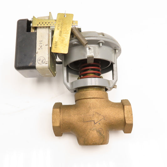 Johnson Controls V-3754-1027 1" Bronze Cage Trim Valve V-3000-1 Actuator