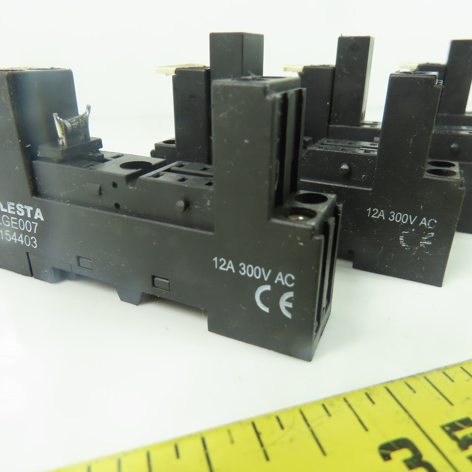 Elesta ZGE007 Socket Relay Base 12A 300VAC 24VDC Lot Of 4