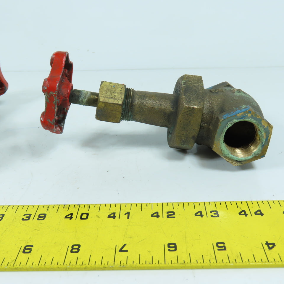 Walworth 200 3/4" NPT Inline Brass Valve Lot Of 3