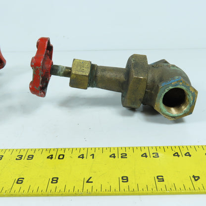 Walworth 200 3/4" NPT Inline Brass Valve Lot Of 3
