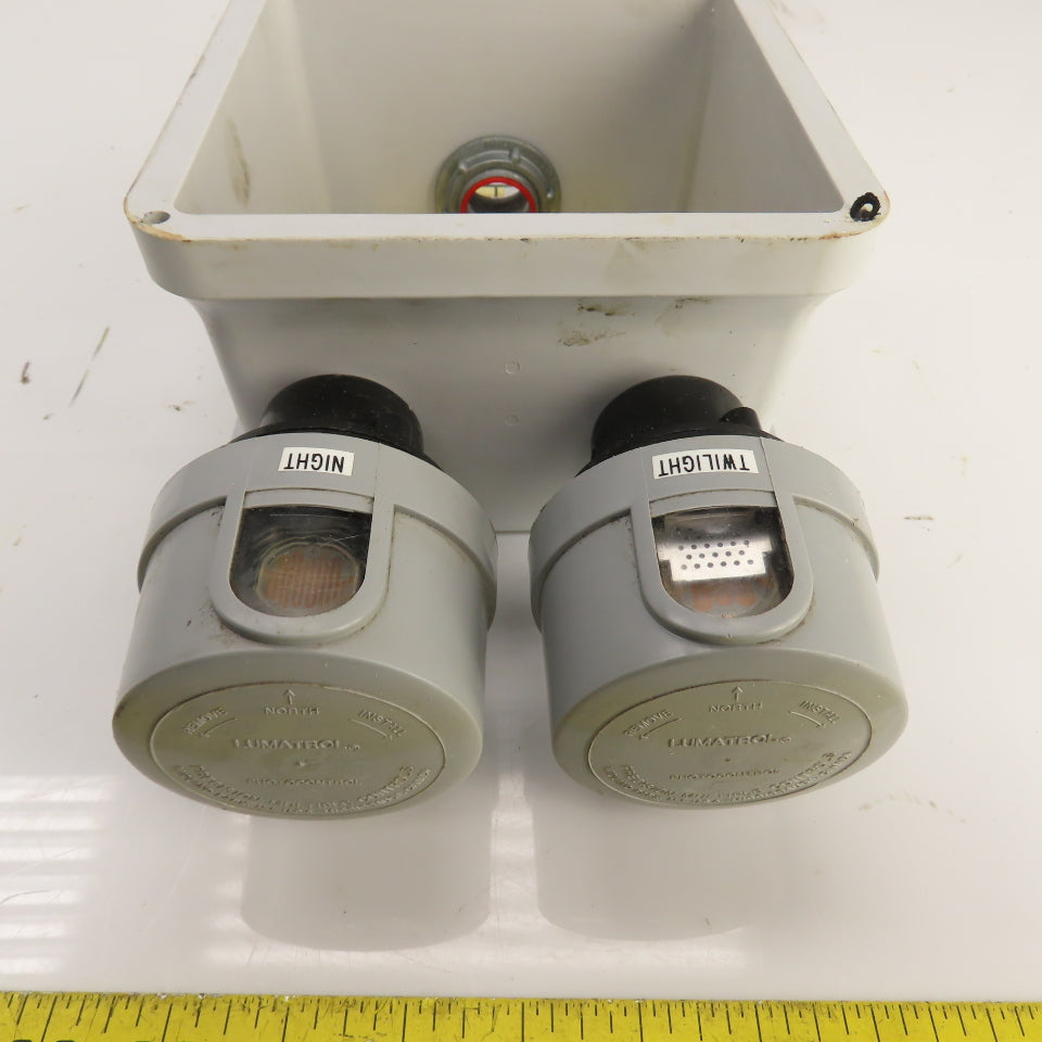 Lumatrol P2455L & P2455H-TH 120V Delayed Response Light W/ Fiberglass Enclosure