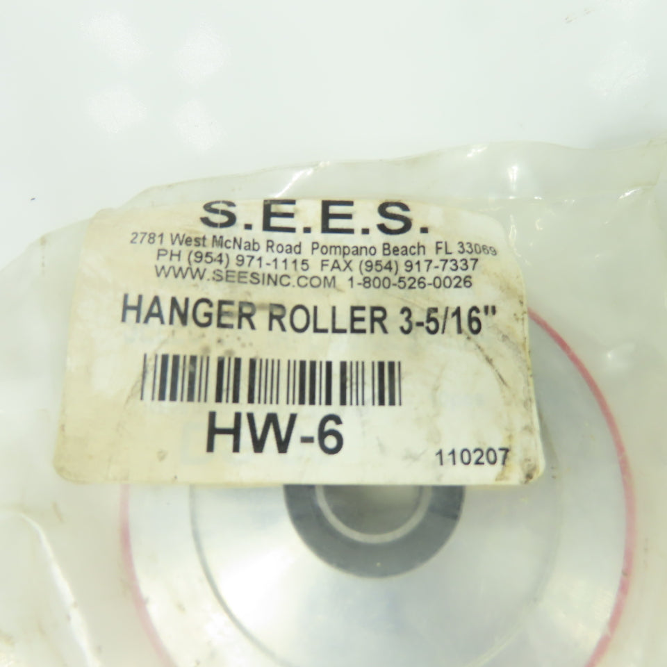 SEES HW-6 Hanger Roller 3-5/16" Lot Of 3