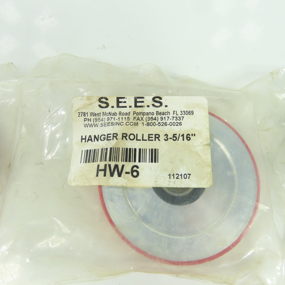 SEES HW-6 Hanger Roller 3-5/16" Lot Of 3