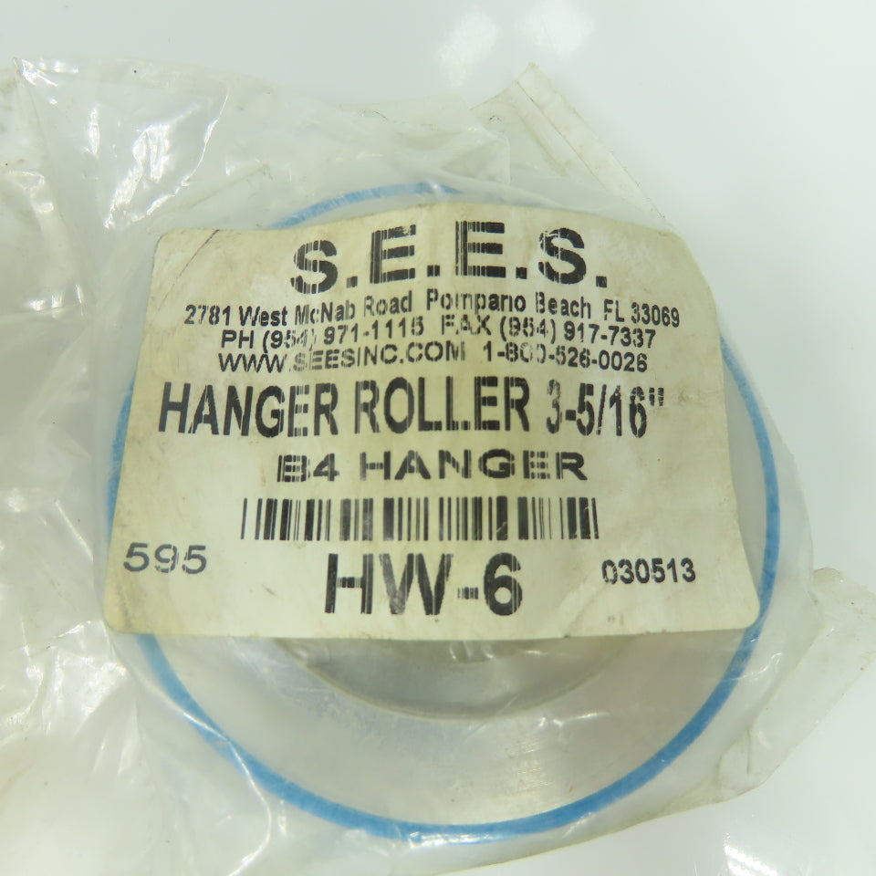 SEES HW-6 Hanger Roller 3-5/16" Lot Of 3