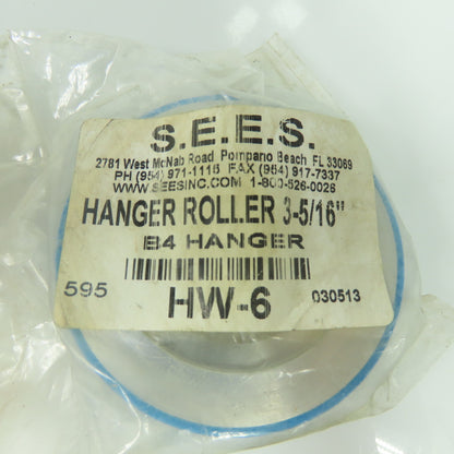 SEES HW-6 Hanger Roller 3-5/16" Lot Of 3