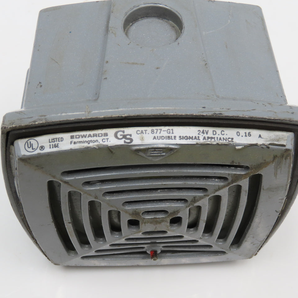 Edwards 877-G1 24V DC Audible Signal Appliance Horn