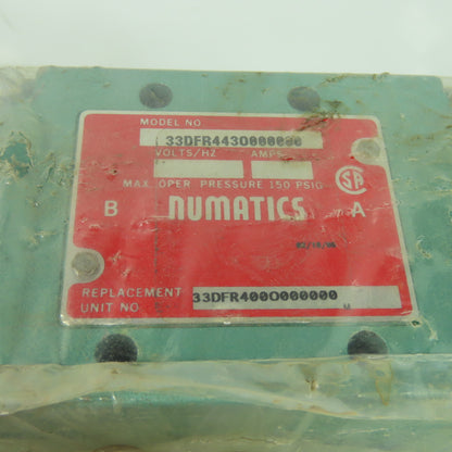 Numatics 33DFR443O000000 Pneumatic Solenoid Valve 150PSIG W/ Manifold base