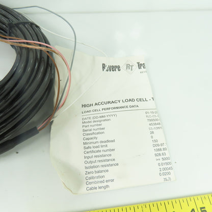 Revere Transducers RLC-D3-28T-10MP1 Compression Disk Load Cell 2.0mV/V 28T Cap.