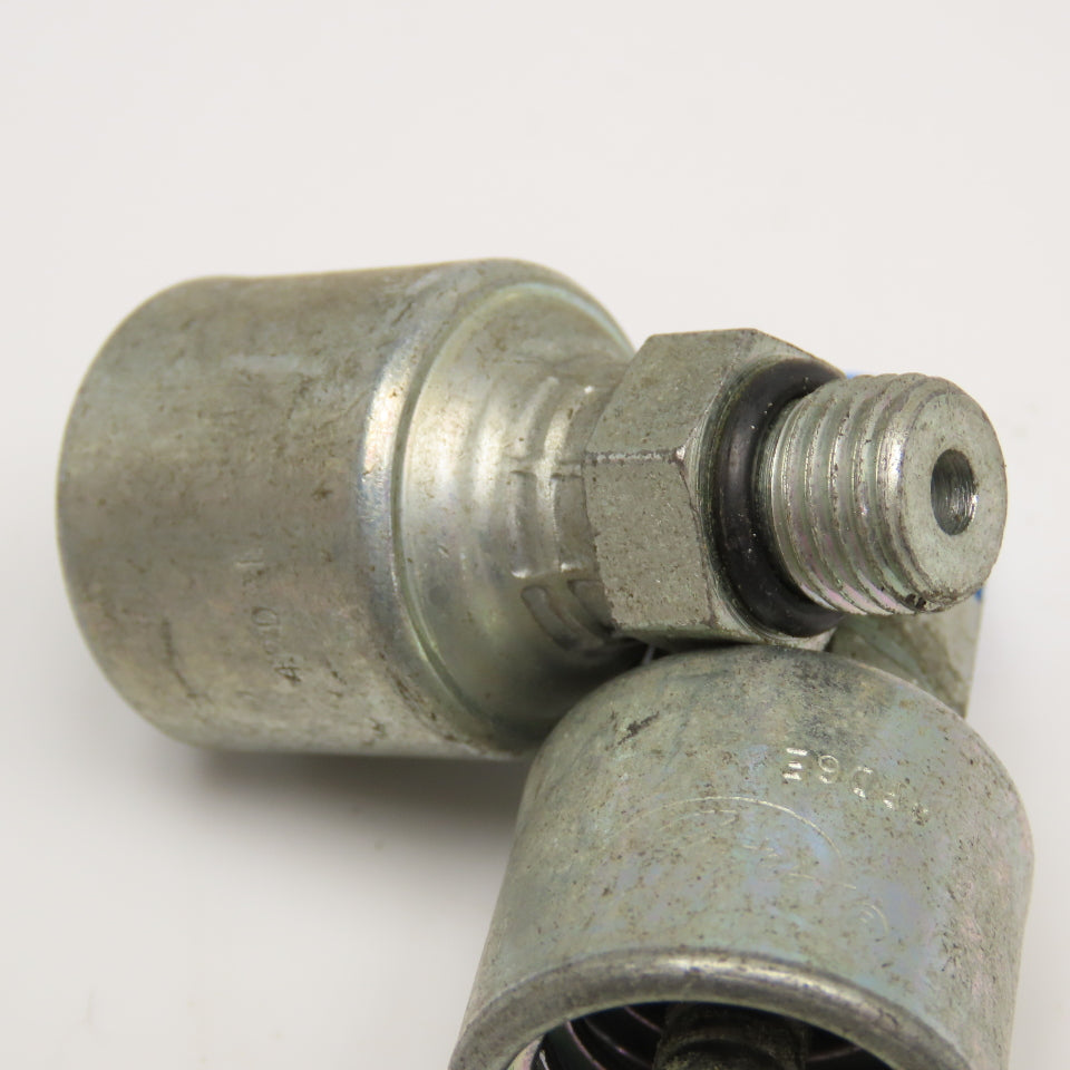 Gates 4G 4MB 1/4" Male ORB x 1/4" ID Hose Straight Hydraulic Fitting Lot Of 2