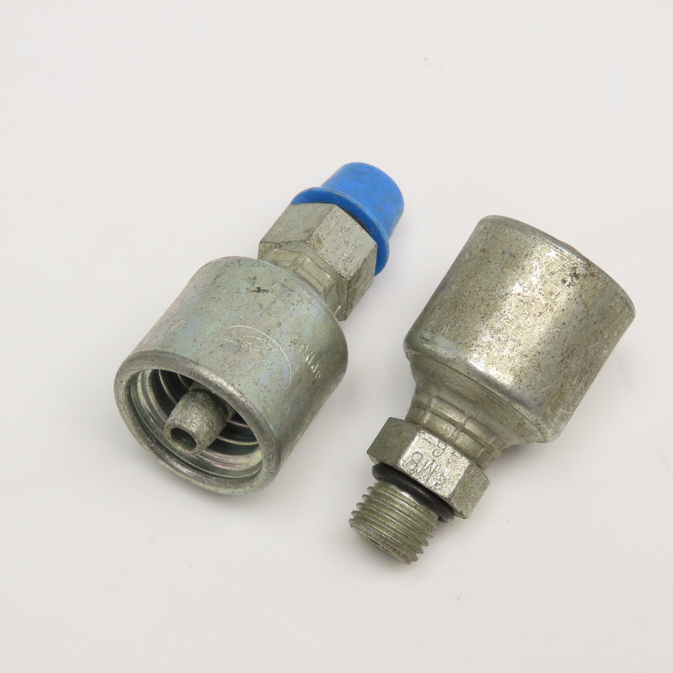 Gates 4G 4MB 1/4" Male ORB x 1/4" ID Hose Straight Hydraulic Fitting Lot Of 2