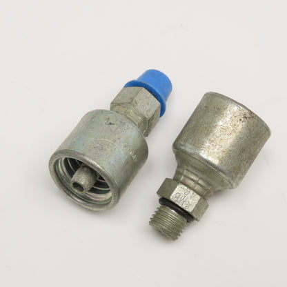 Gates 4G 4MB 1/4" Male ORB x 1/4" ID Hose Straight Hydraulic Fitting Lot Of 2