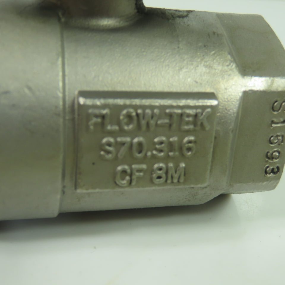 Flow-Tek S70.316 1" Stainless Steel Ball Valve CF8M 2000WOG