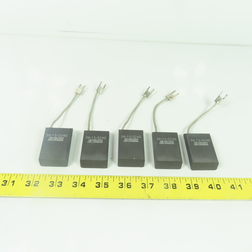 Helwig Carbon 36-15-0240 Carbon Electric Motor Brush 2" x 1-1/4" x 1/2" Lot Of 5