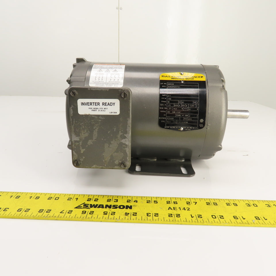 Baldor NM3539 .5HP AC Electric Motor 1150RPM 208-230/460V 3PH 56 Frame Tested
