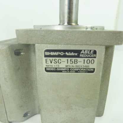Nidec Shimpo EVSC-15B-100 1:15 Ratio Gear Reducer W/ M-Z1-IAA100-TA Servo Motor