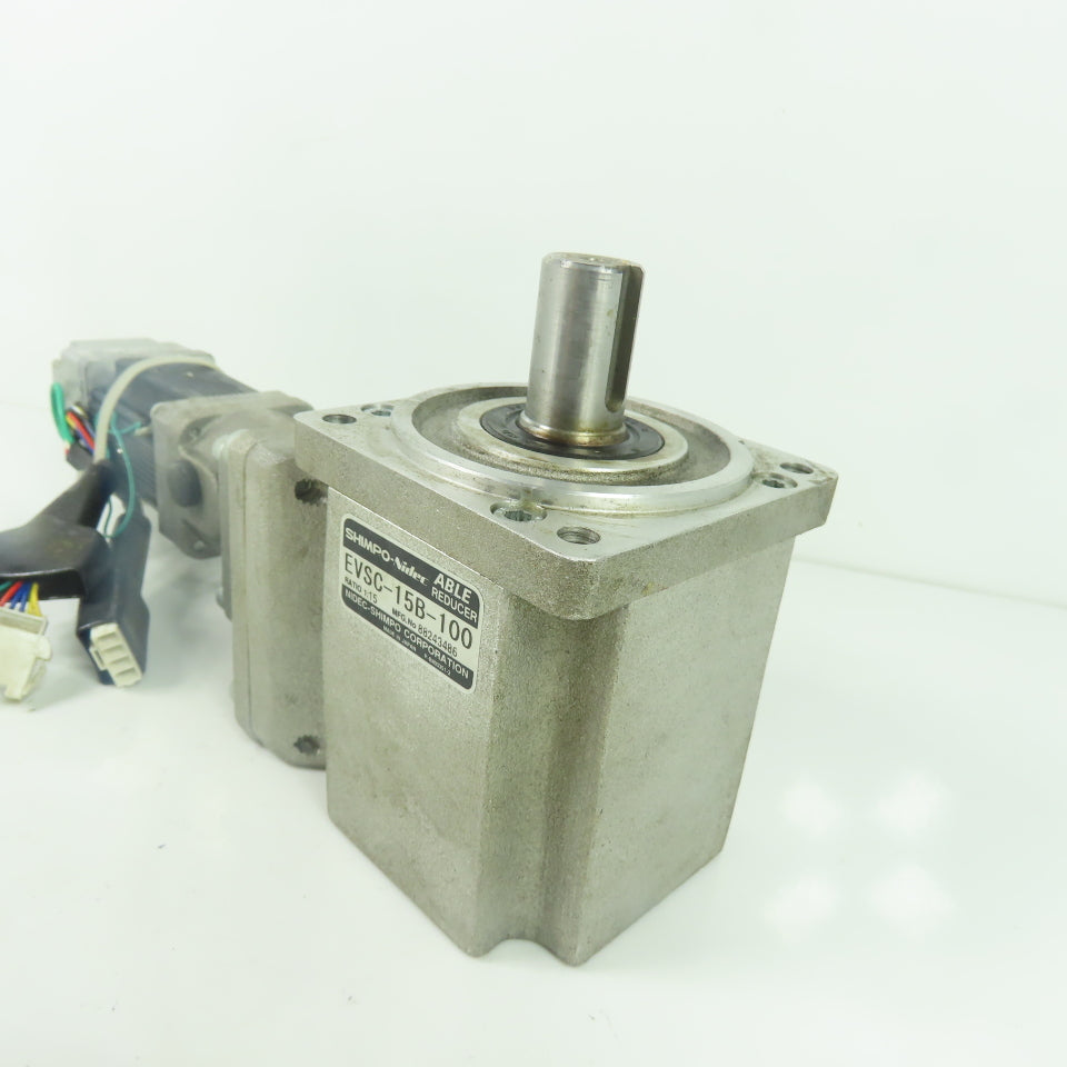 Nidec Shimpo EVSC-15B-100 1:15 Ratio Gear Reducer W/ M-Z1-IAA100-TA Servo Motor