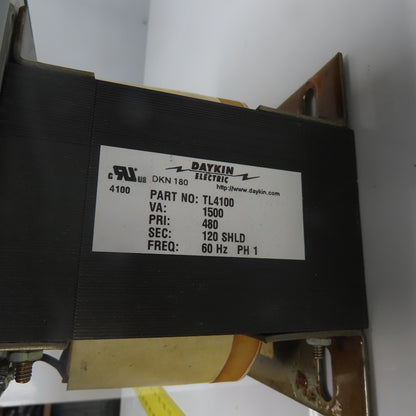 Daykin OMDGTA-03 1Ph Transformer Disconnect 1500VA 3.4A 480V Pri 12.5A 120V Sec