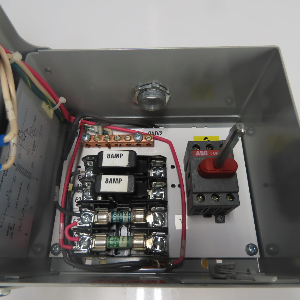 Daykin OMDGTA-03 1Ph Transformer Disconnect 1500VA 3.4A 480V Pri 12.5A 120V Sec