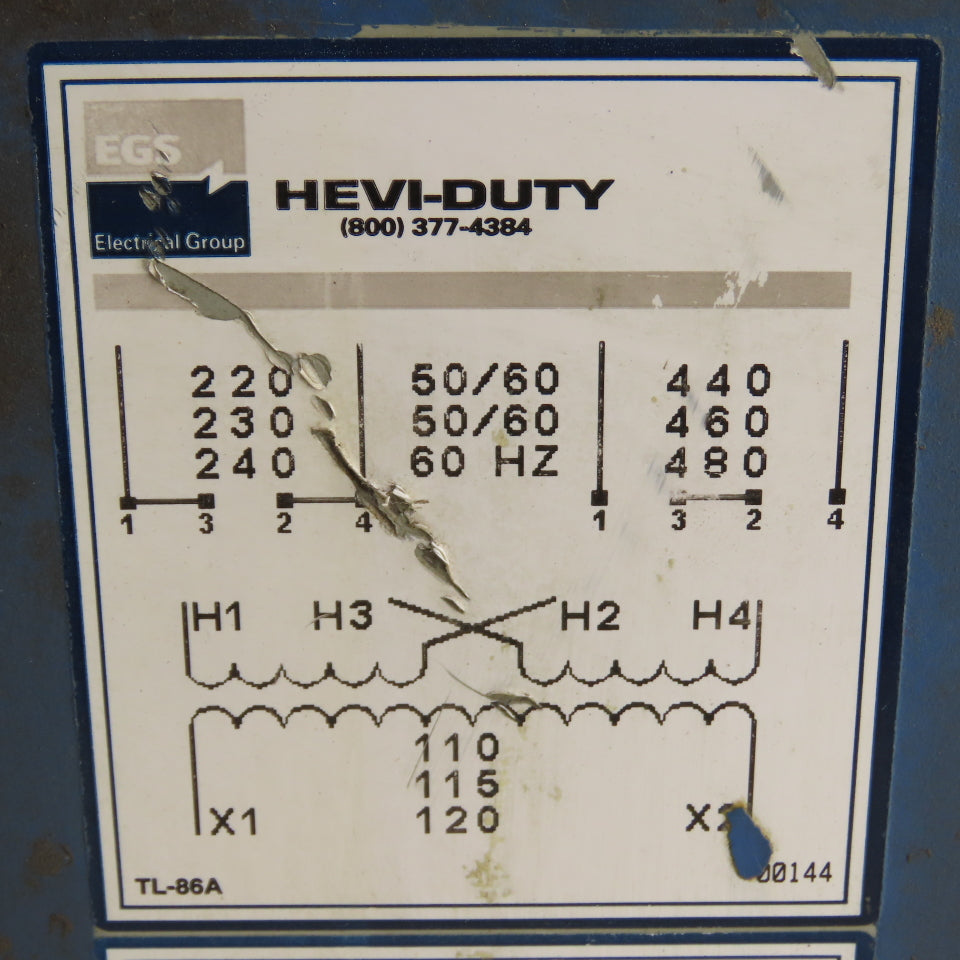 Hevi-Duty HSZ-12 HZ12-2000 2.0kVA 1PH Transformer Pri 240/480 Sec 120V Tested