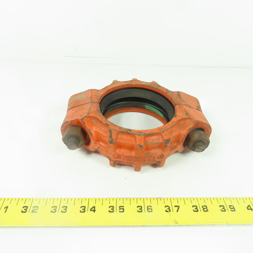 Victaulic 77 3" Rigid Pipe Coupling W/ Rubber Gasket