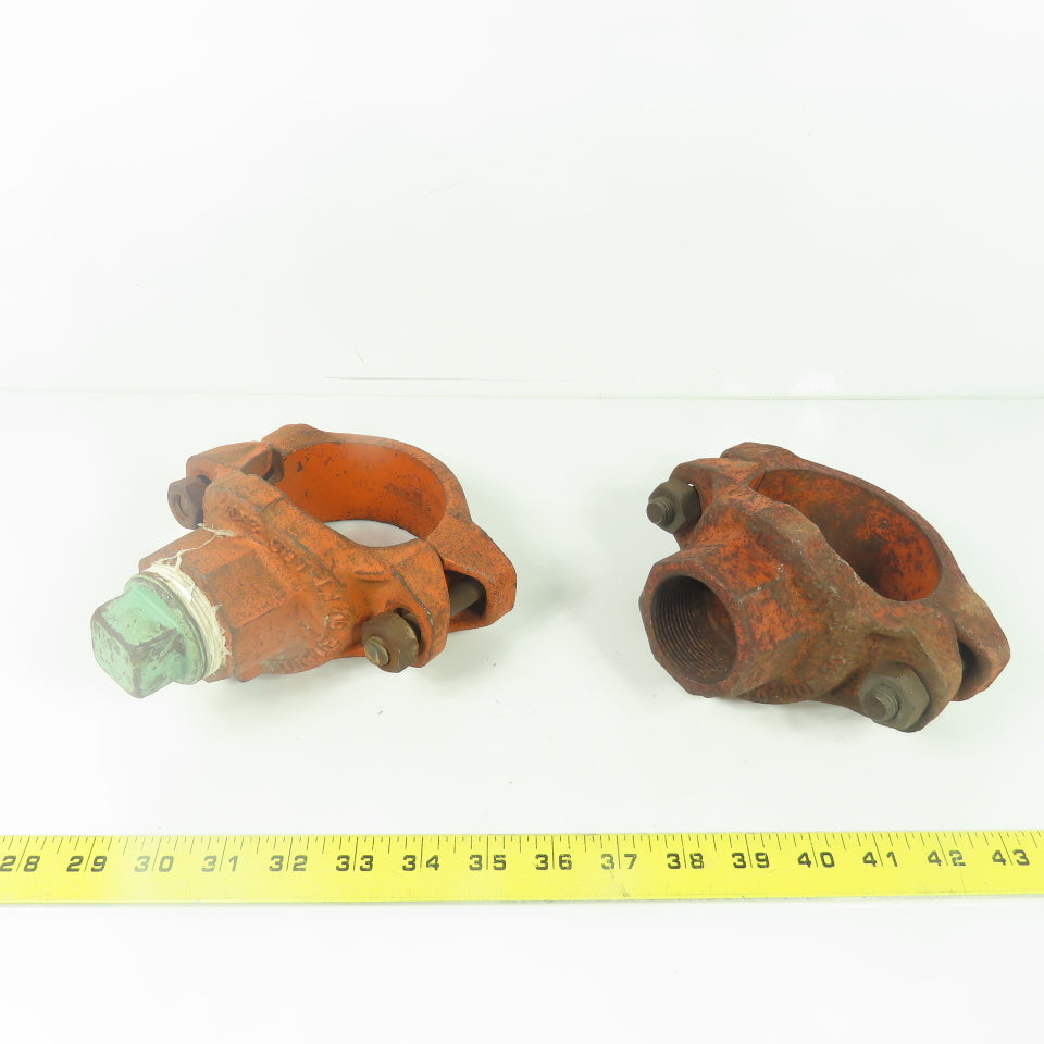 Victaulic 920 3" x 1-1/2" Mechanical T Branch Outlet 50FT-LBS Torque Lot Of 2
